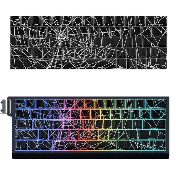 64/74 Taster Translucent Spiders Web Keycap Original Profil Side Print Backlit Key 64 keys