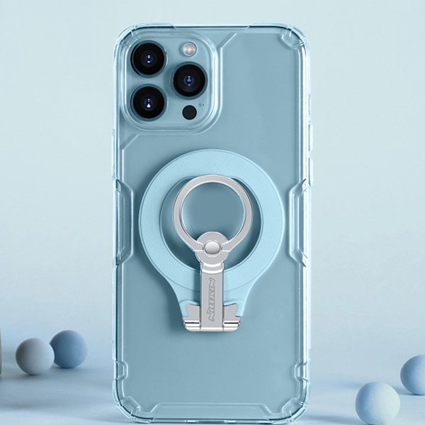 Roterbar telefonstativring krok kraftig för Android/iOS-enheter justerbar magnetisk självhäftande ringhållare Blue