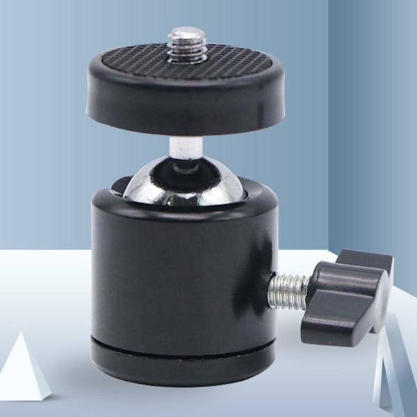 Mini Stativkula för Huvud 360° Roterbar Stativfäste Kamerakulahuvudadapter med 1/4\" Skruvhål för DSLR Videokamera Ljusfäste