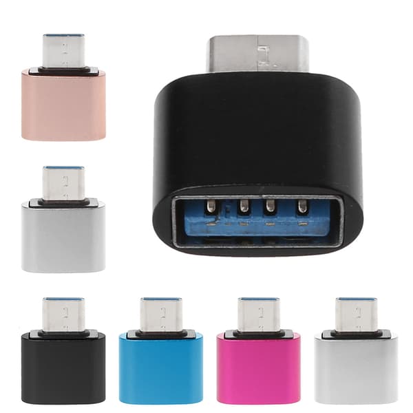 USB C - USB 2.0 -sovitin USB-C (uros) - USB 2.0 (naaras) -liitinlaite Black