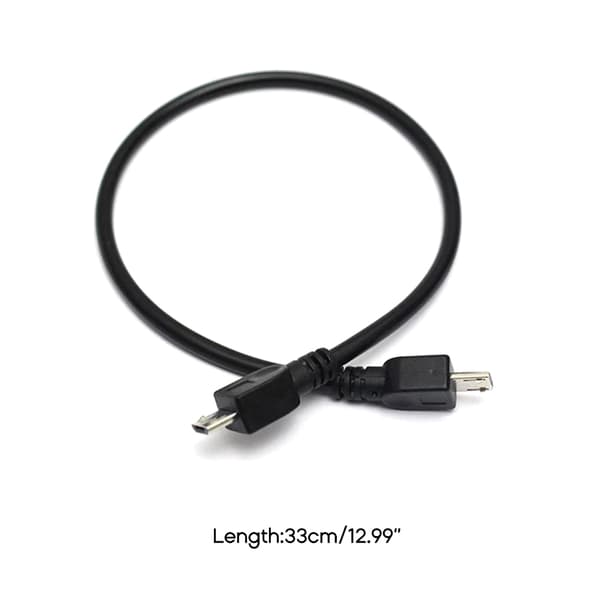 25 cm Micro USB uros-Micro USB uros -johto Sync OTG latausdatakaapeli puhelin Black