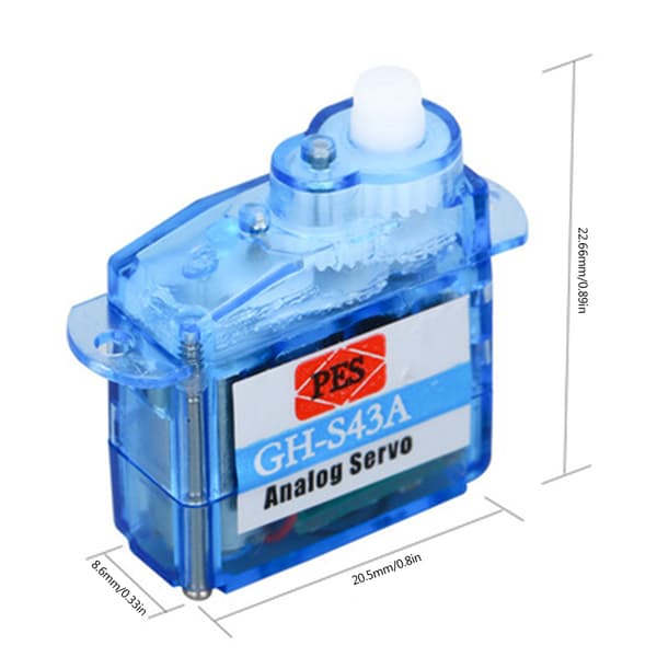 GH-S37A GH-S43A Mini mikroservo til RC-fly, fastvingede flymodeller 4.3g