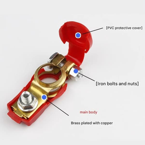Bil Auto Quick Release Batteripolsko Klemmer Til 12V 24V Køretøj Small diameter Alloy model
