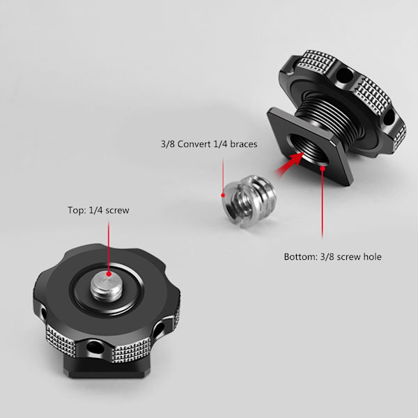 1/4 tum Skruv Kallsko Mount Adapter för DSLR Kamera Rig Kamera Blixt Shoe