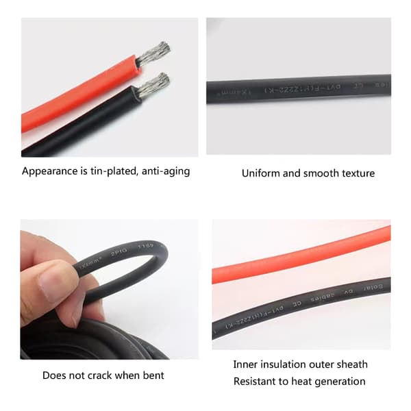 Bærbare 12AWG solcellekonnektorer til XT60 adapterkabel til tilslutning til bilstrøm 60cm