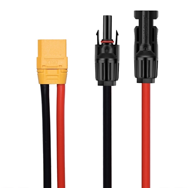 Solpanel till XT90 Hane Förlängningskabel 10AWG för Energilagringsenheter 185cm