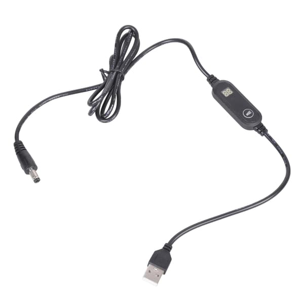Justerbar 5V 9V 12V USB5V til DC5525 strømkabel for LED-vifte, systemkamera, vifte