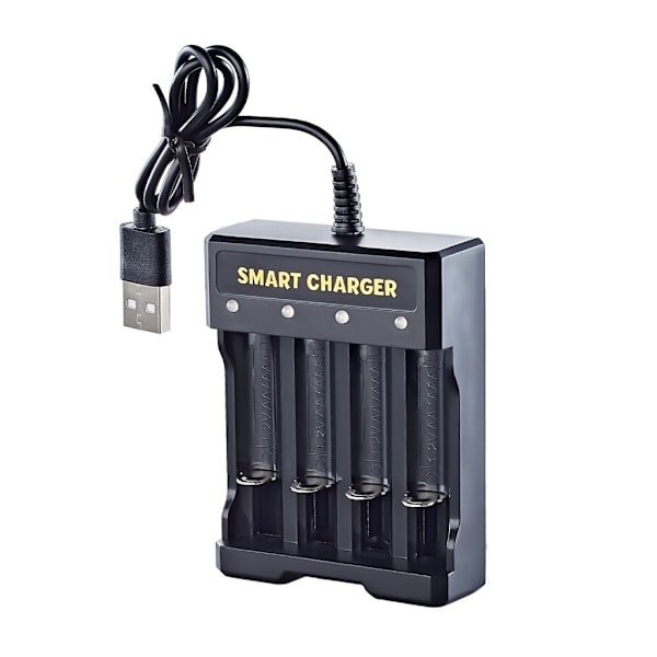 Universell Laddare för 1.2V AA/AAA Uppladdningsbara Batterier med LED Statusdisplay, USB-ingång Energibesparing