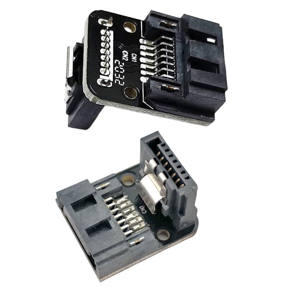 SATAs 7-pin retvinklet hun til han-adapter for forbedret intern organisering null - Forward direction