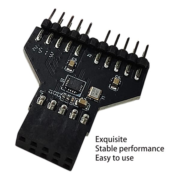 Desktop 9-bens USB2.0 HUB-stik Bundkort USB 9-bens splitter til computer