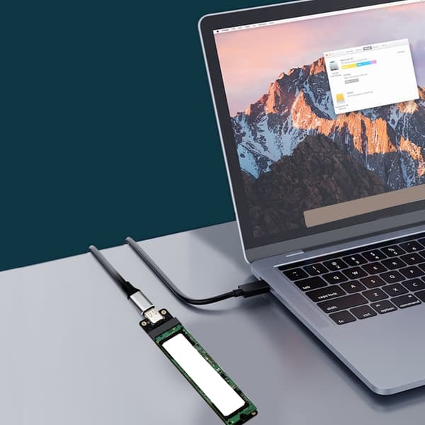 M.2 Solid State Disk SSD til USB C Adapter 10Gbps Hastighet Harddisk Adapter