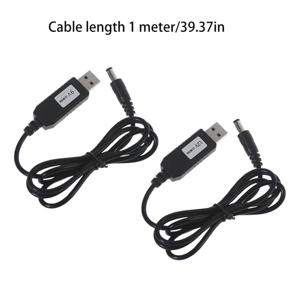 QC3.0 USB Power Boost Line 5.5x2.1mm 12V 9V til WiFi Router Kamera Bærbar 12V