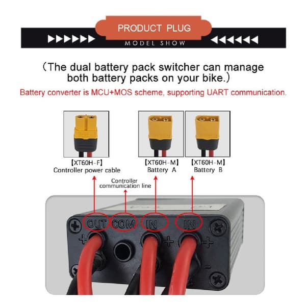 Elektrisk Fordon Dubbel Batteri Parallell Modul 20V till 72V 40A Optimerad Effekt