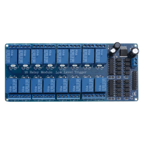 5V/12V/24V Microcontrollere Interface Strømrelæer Shield Modul 16 Kanal Relæer Modul Board null - 5V
