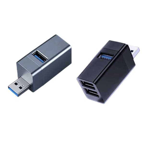 USB3.0 Hub USB2.0 Splitter Snabb Dataöverföring 3 Portars USB för Bärbar Dator Black