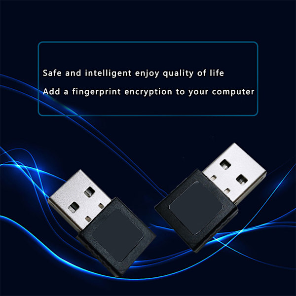 Mini USB-fingeravtrycksläsare Win10 Dongle Filkryptering 360° för Touch-säkerhet