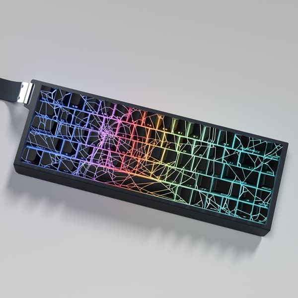 64/74 Taster Translucent Spiders Web Keycap Original Profil Side Print Backlit Key 64 keys
