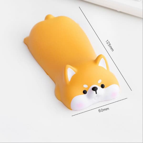 Musematte PU-materiale Håndleddspute Komfortabel og holdbar, reduserer håndleddstrykk null - Blush Shiba Inu