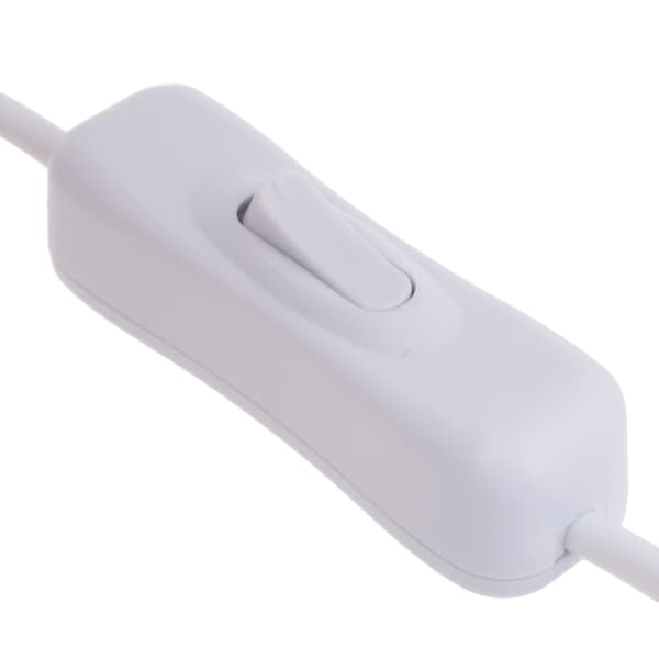 Nopea valkoinen Type-C USB-kaapeli virtakytkimellä puhelimille ja tableteille 1m