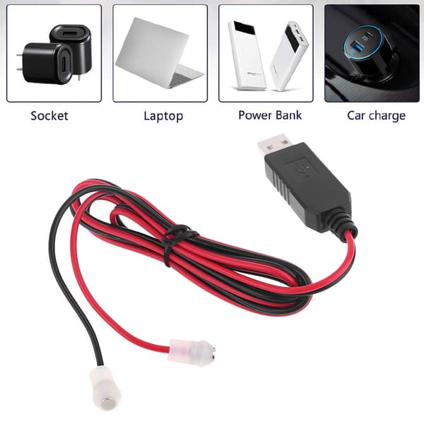 Magnetisk klips USB 5V til 4.2V omformer spenningsomformer strømkabel 3.7V