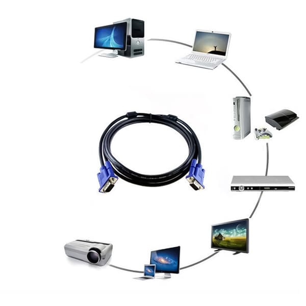 VGA-kabel VGA han til han forlængerkabel til pc-skærme projektorforbindelse 1.5m
