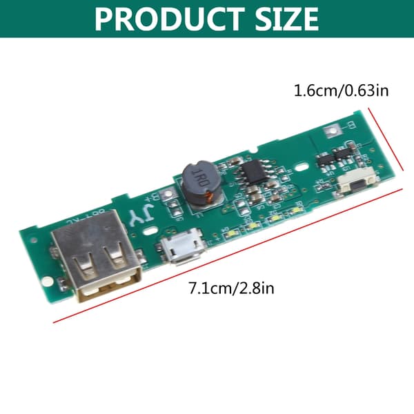 5V 2.1A Powerbank Oplader Modul PCB DIY Lithium Batteri Board Til