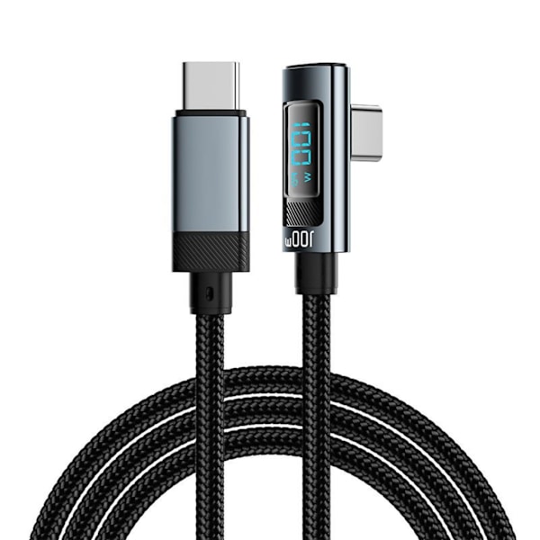 USB C till USB C Kabel 240W Snabbladdning med LED Indikator Lång för Smartphones 2m