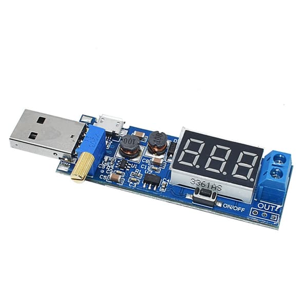 USB Boost/Buck Strömförsörjningsmodul Stöd för Lågströmsläge DC 3.5-12V Ingång