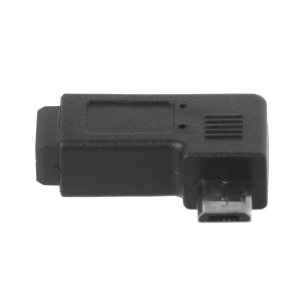 Bærbar 90° Venstre & Højre Vinklet Mini USB 5Pin Hun Til Micro USB Han Data Synkroniserings Adapter