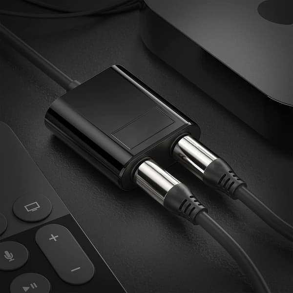 Digital Optisk Splitter för Hemmabio Hörlurar TV Silver style