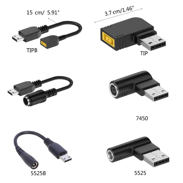 MSI USB-plugg til 5.5x2.5mm/7.4x5.0mm DC Lading Elektronisk MSI USB-plugg Strømkabel null - 5.5.x2.5mm