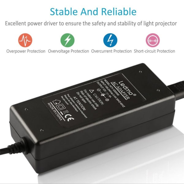 48V DC/AC Adapter Switch Strømforsyning Oplader 5.5x2.1-2.5 Connector Transformator EU 2A