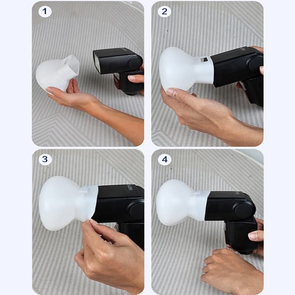 Softbox Flash Diffuser Holdbar Silikone til Professionel Fotografering
