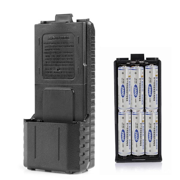 6xAA Batterifack för Skalbox för Tvåvägsradio Baofeng UV-5R UV-5RE Plus