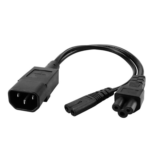Hane C14 till Hona IEC320-C7+C5 Y-delare Strömkonverterare Kabel Förlängningsledning