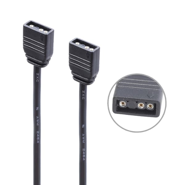 30/60CM ARGB 3-Pin Konnektorkabel 5V Bundkort ARGB Forlængerledning til Computer 0.6m