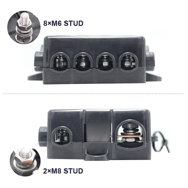 5-vejs tilslutningssikringsboks til bil, auto, båd, nem installation