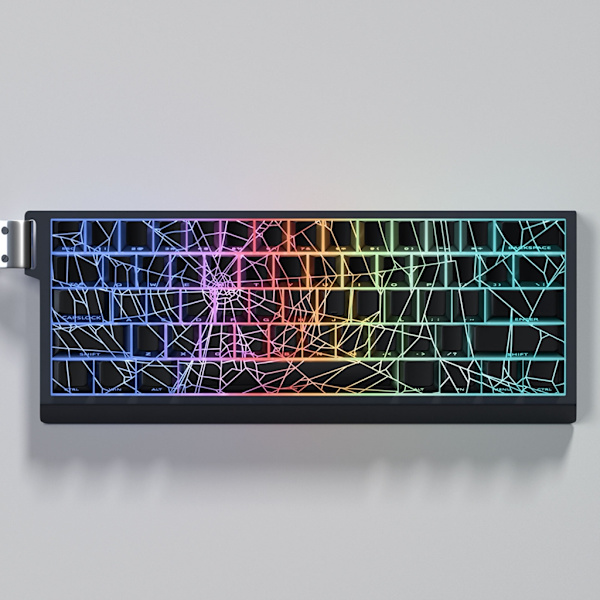 64/74 Taster Translucent Spiders Web Keycap Original Profil Side Print Backlit Key 64 keys