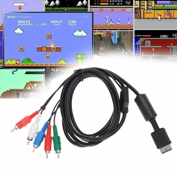 Professionell komponent AV-kabel (1,8 meter) Hög upplösning HDTV Komponent RCA Audio Video Kabel för PS3, för PS2