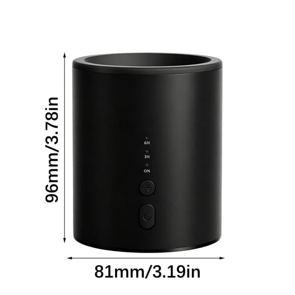 USB Aromaterapi-enhed til voks og olier med blødt glødelys White