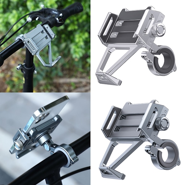 360 graders roterande motorcykeltelefonhållare motorcykelstyre fästen vaggor Gray