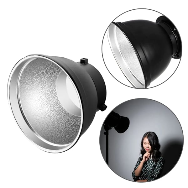 18cm Standard Reflektordiffusor för Bowen Mount Studiobelysning Blixt Standard Reflektoröverdrag Lampskärm Tallrik