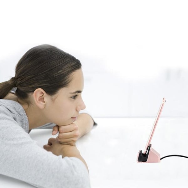 Typ-C Snabbladdningsdockningsstation Skrivbord USB C 3.1 Dockningsladdare med kabel för Huawei P9 Plus för Smart Phone Black