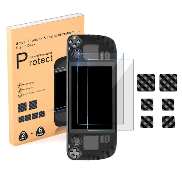 Anti-repor Tempered Glass Film Host Button Touchpad Sticker för Steam Deck
