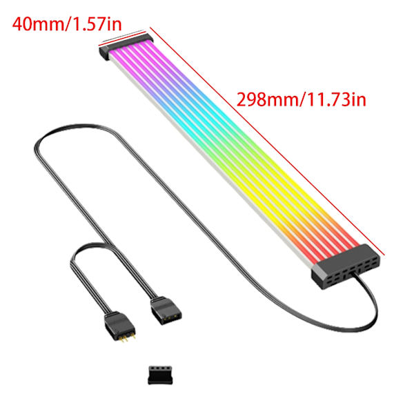 Nem Installation 8-Pin ARGB GPU Kabel Bløde Lysstriber Til Computerkabinet null - AL200 3x8Pin