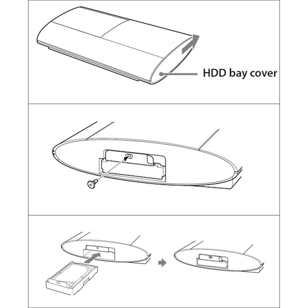 Konsol HDD-fäste, Hårddisk Caddy-fack, Stativ för PS3 Slim 4000
