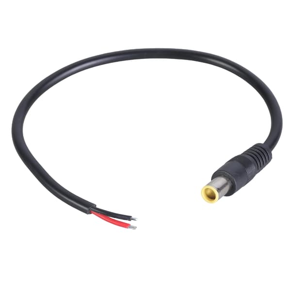 DC7.9x5.5mm Strømkabel DC7909 7.9x5.5mm Hanstik Kabel med Bare Ledningsender til Solpanel Laptop Oplader 1m