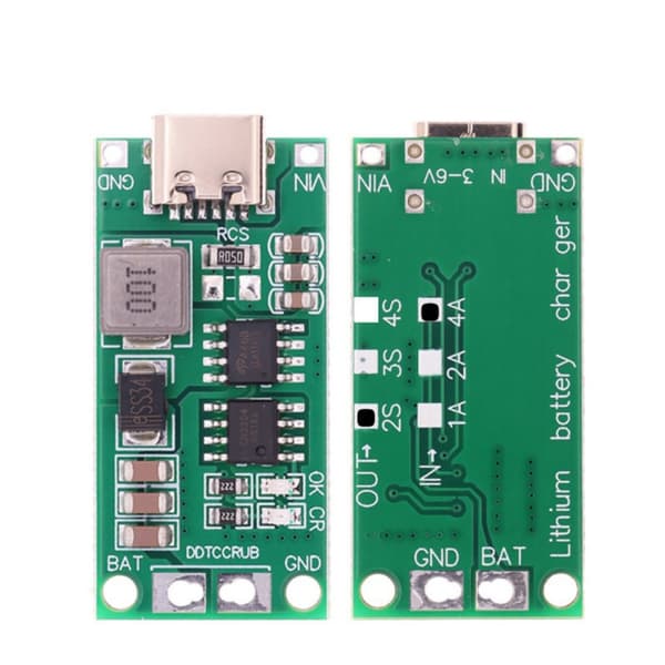 MultiProtection 4s litiumbatteriladdningskort med spänningshöjande teknik intelligent LED-statusdisplay 2A