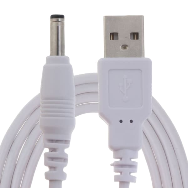 1m/2m/3m USB - 3,5 mm x 1,35 mm sovitinkaapeli tukee vain 5 V virtaa 3m
