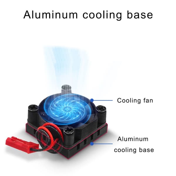 Børsteløs CPU Køleventilator Termisk Styring Aluminium Køleplade Køleventilator